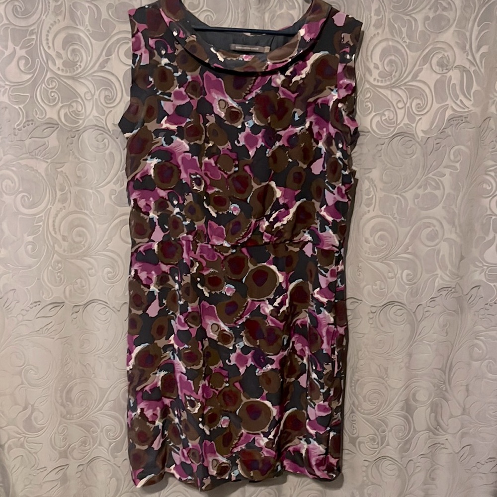 Boden Limited Edition Watercolor Floral Silk  Dress EUC UK 18 US 14